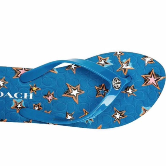 New Coach Abbigail Flip Flop Flops Star Sandals - Picture 3 of 6